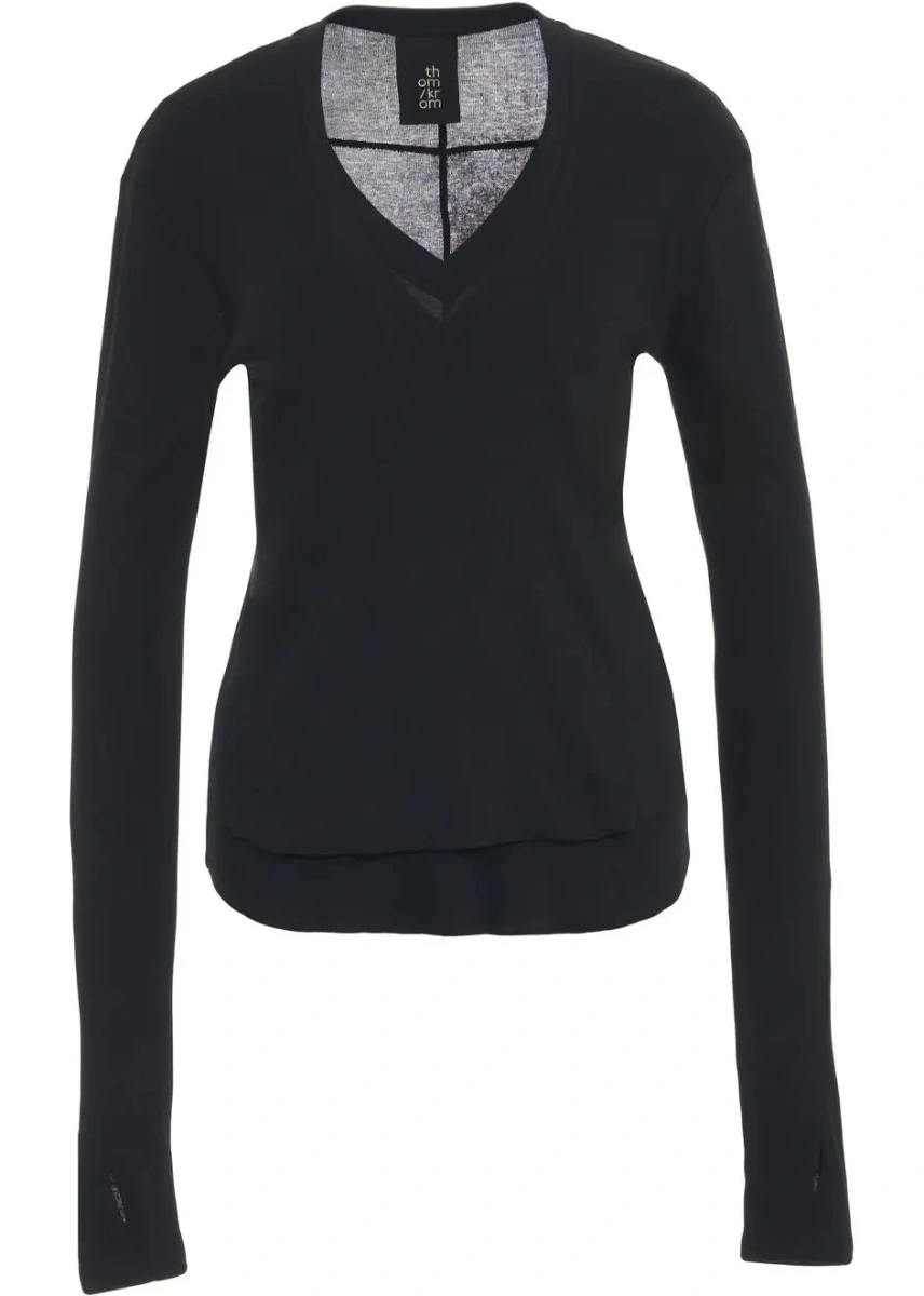Tricou Thom / Krom negru din bumbac - Img 2