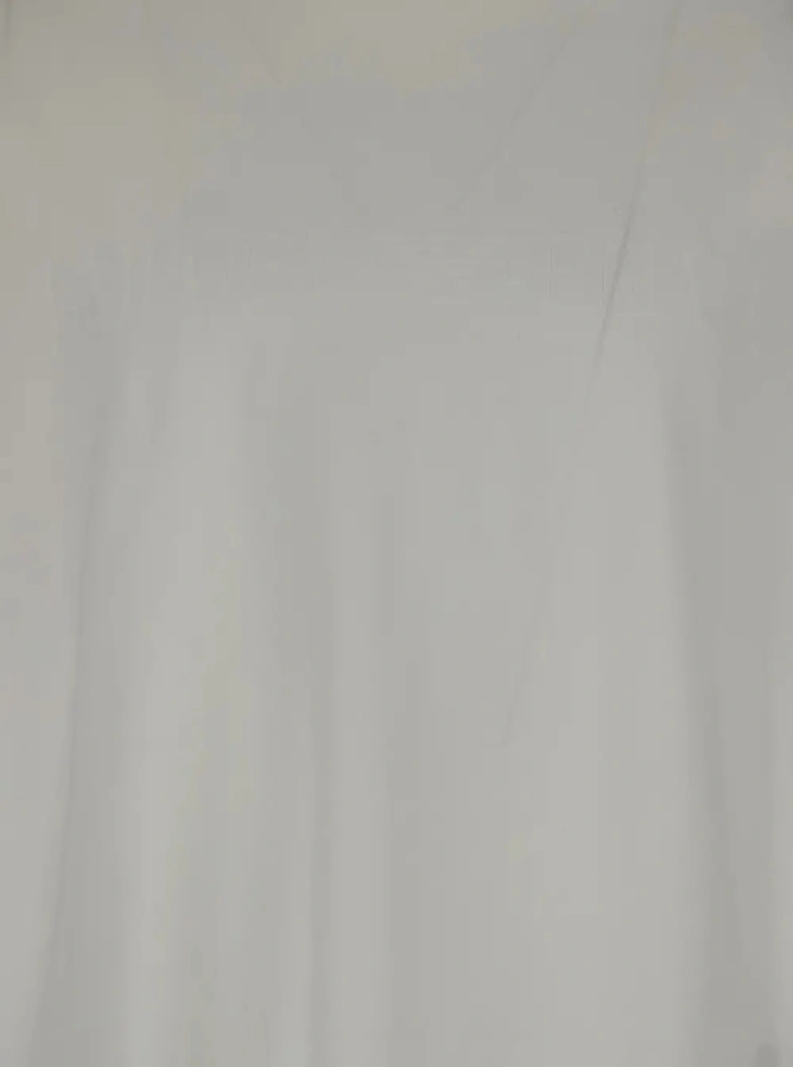 Tricou White T-Shirt with Logo Embroidery on the Front for Men - Img 3