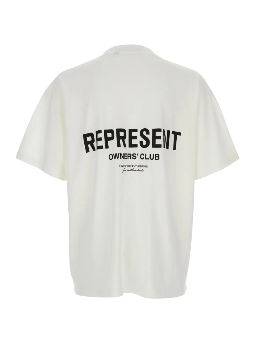 Tricou White T-Shirt with Logo on the Front and Maxi Logo on the Back in Cotton for Men - Img 2