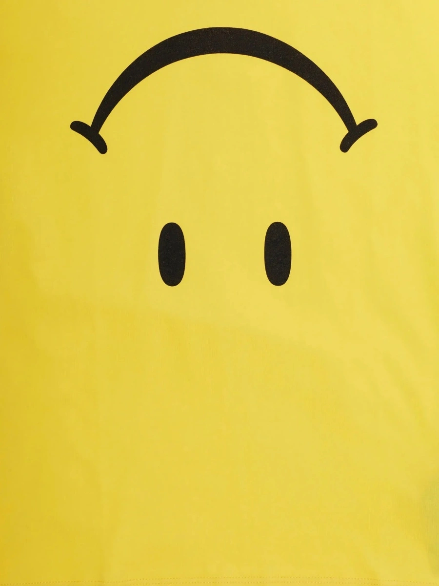 Tricou Yellow crew neck t-shirt with maxi print on the front in cotton boy - Img 5