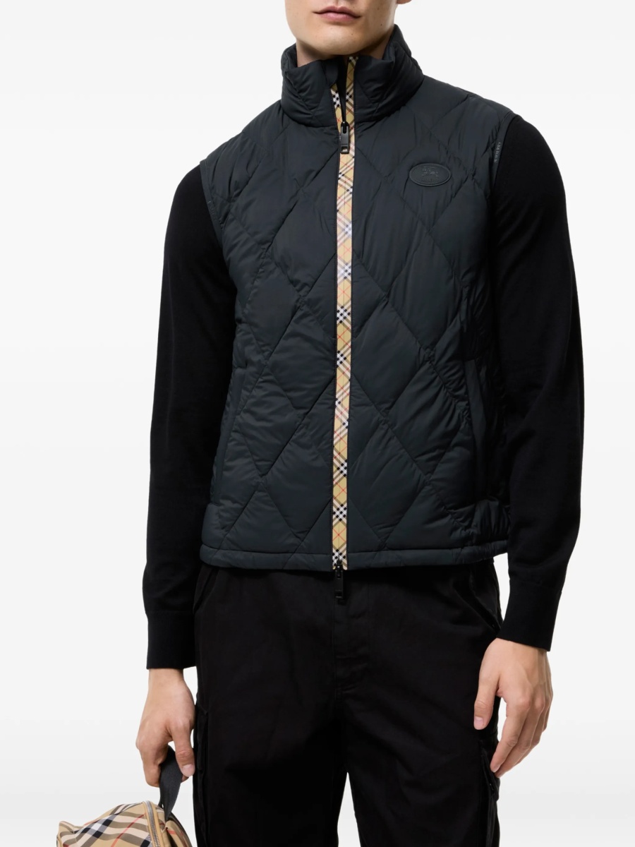Vesta Burberry albastra din poliamida - Img 2