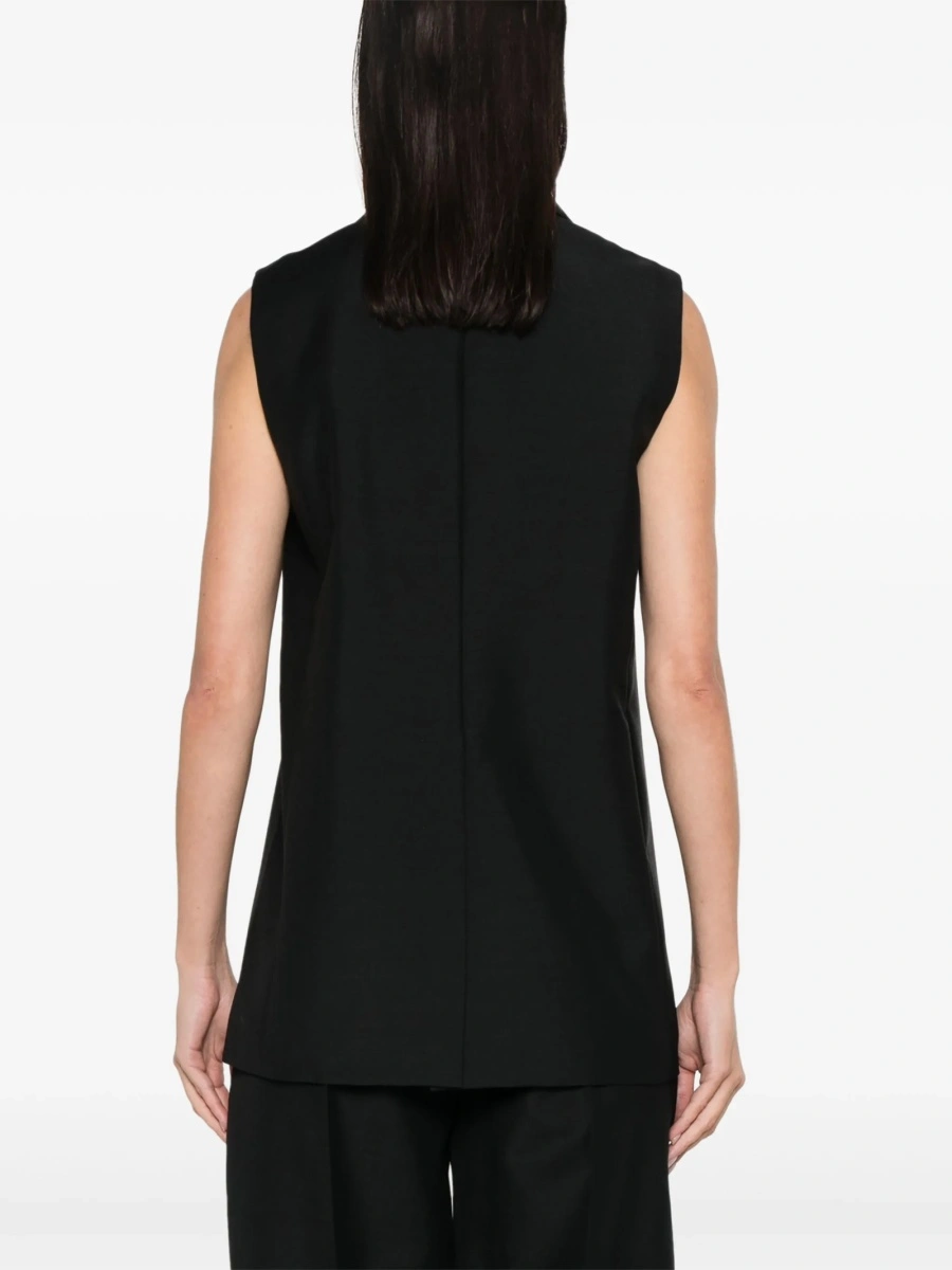 Vesta Fendi neagra din lana si mohair - Img 4