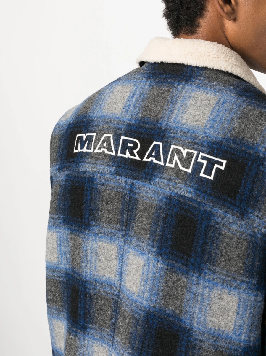Vesta Isabel Marant albastra din polyester si acrilic - Img 5