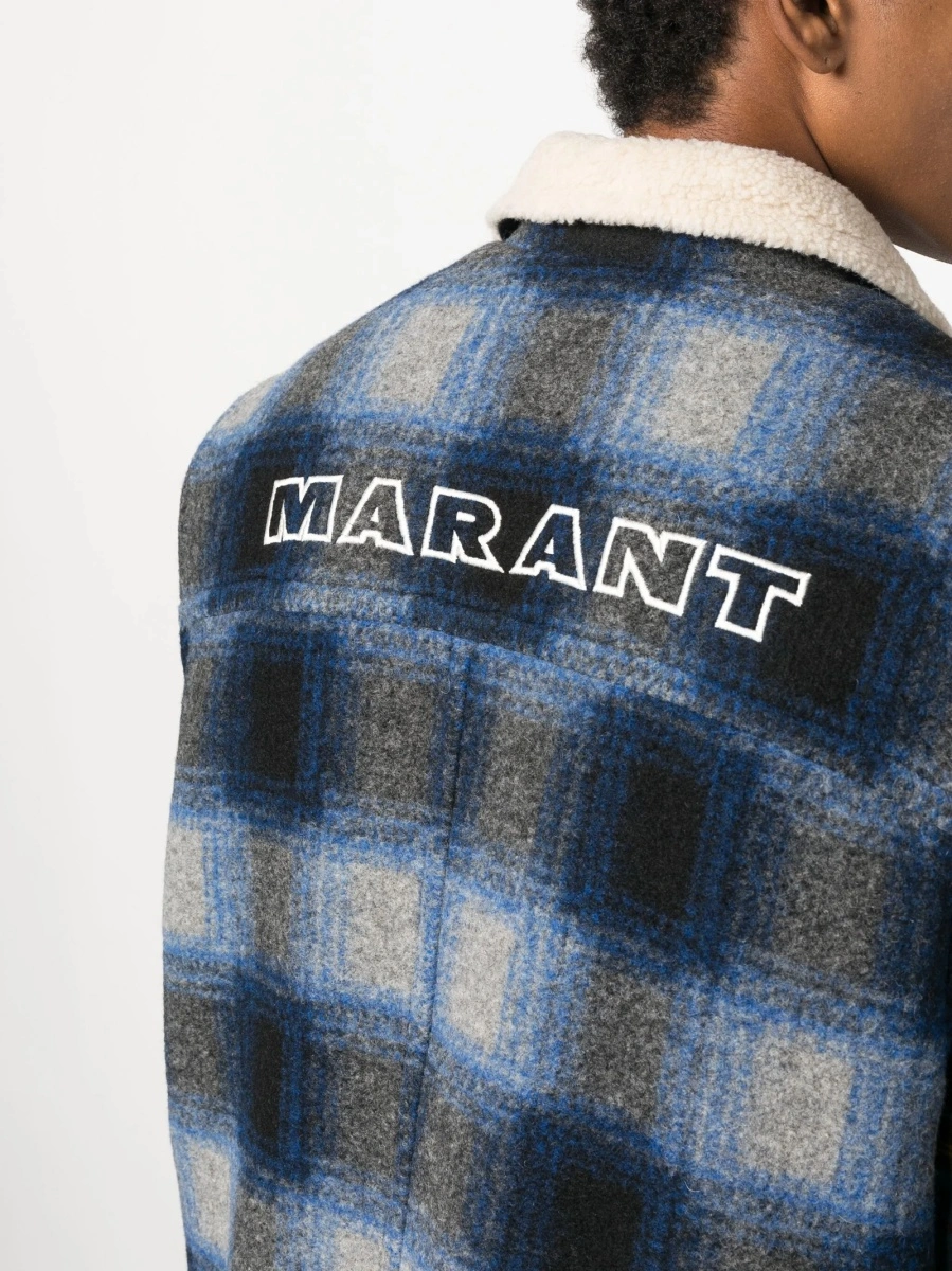 Vesta Isabel Marant albastra din polyester si acrilic - Img 5
