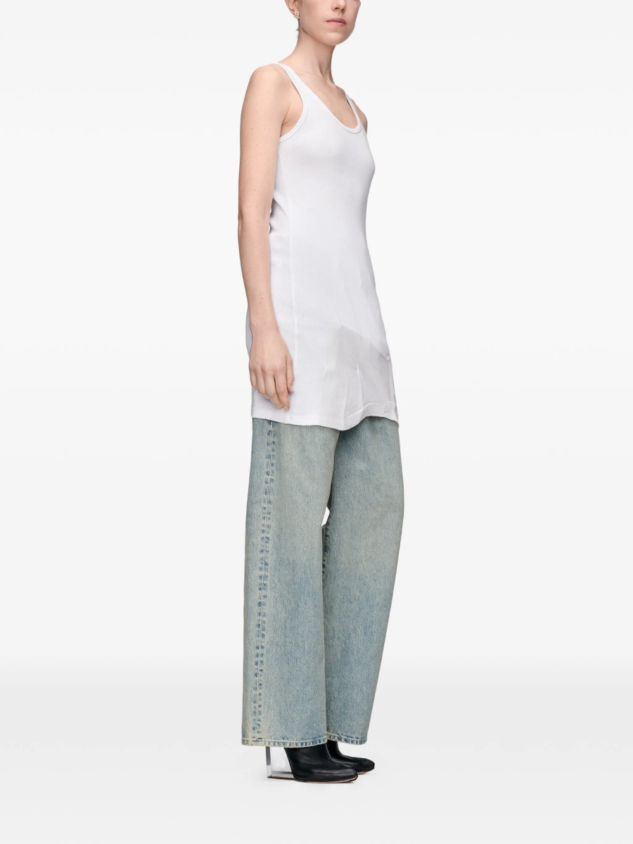Vesta Maison Margiela alba din bumbac - Img 3