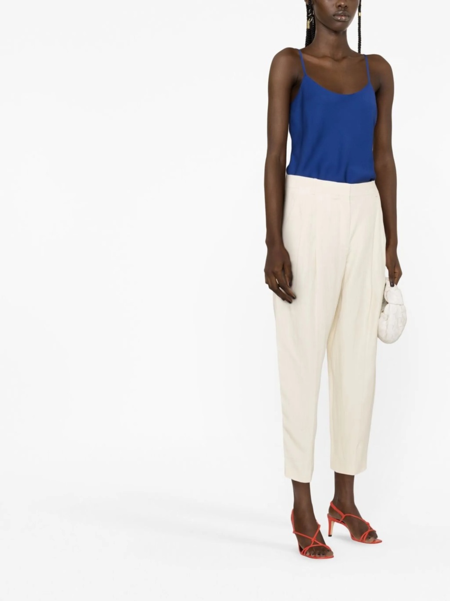 Vesta Max Mara albastra din matase - Img 2