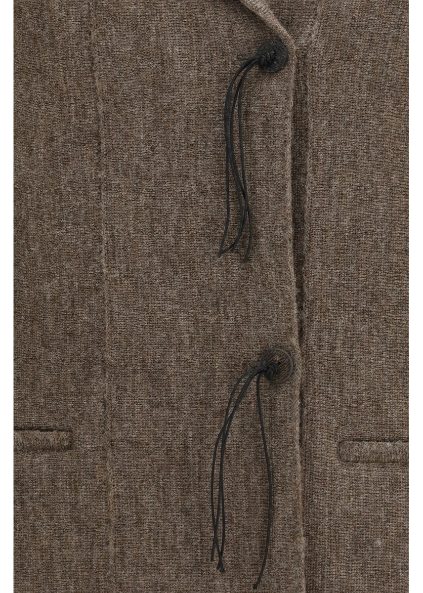 Vesta Wool jersey Jacket with leather tassels - Img 3