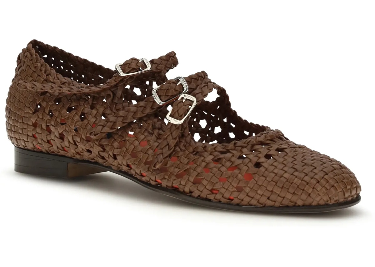 Woven leathe Mary Jane Ballerinas - Img 2