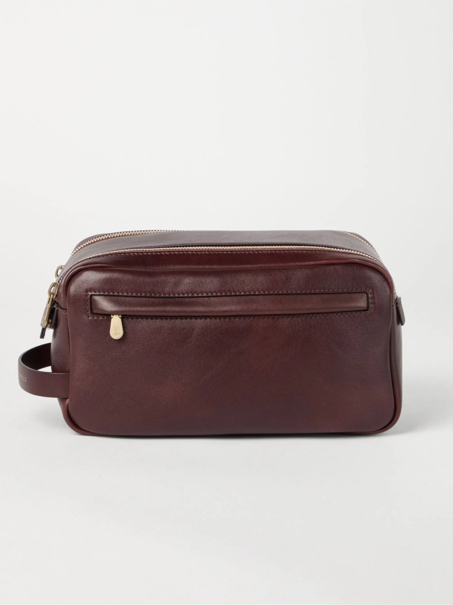 Accesorii de voiaj Brunello Cucinelli maro din piele - Img 2