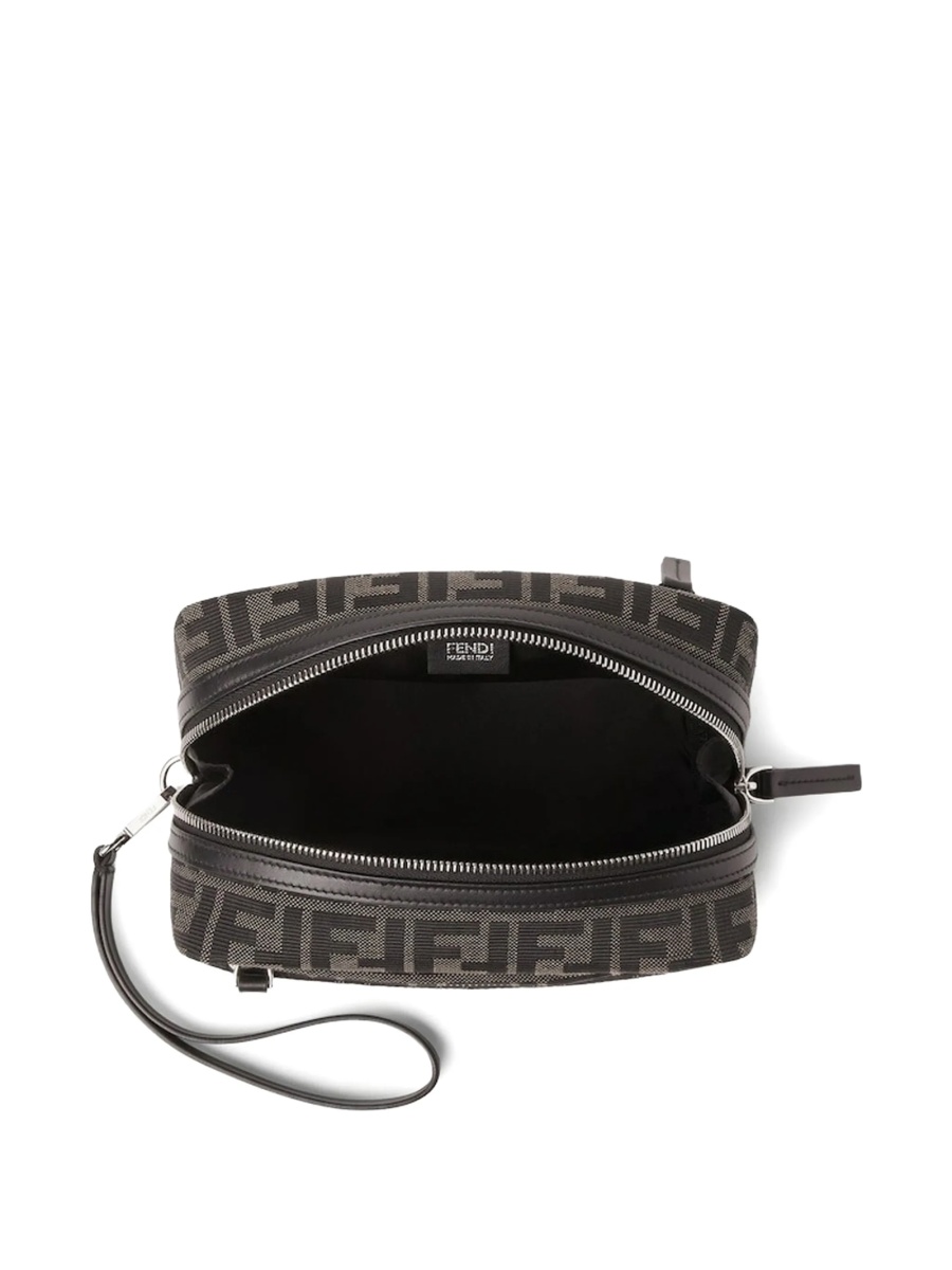 Accesorii de voiaj Fendi maro din polyester si bumbac - Img 3
