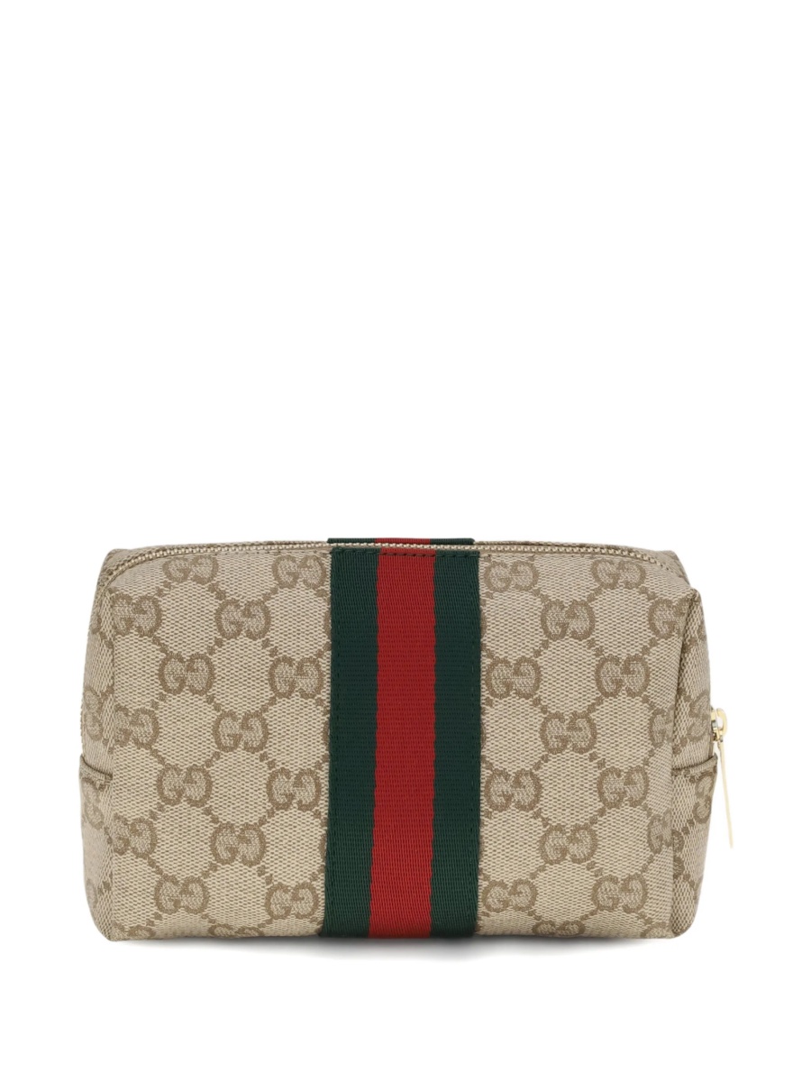 Accesorii de voiaj Gucci maro din material textil - Img 5