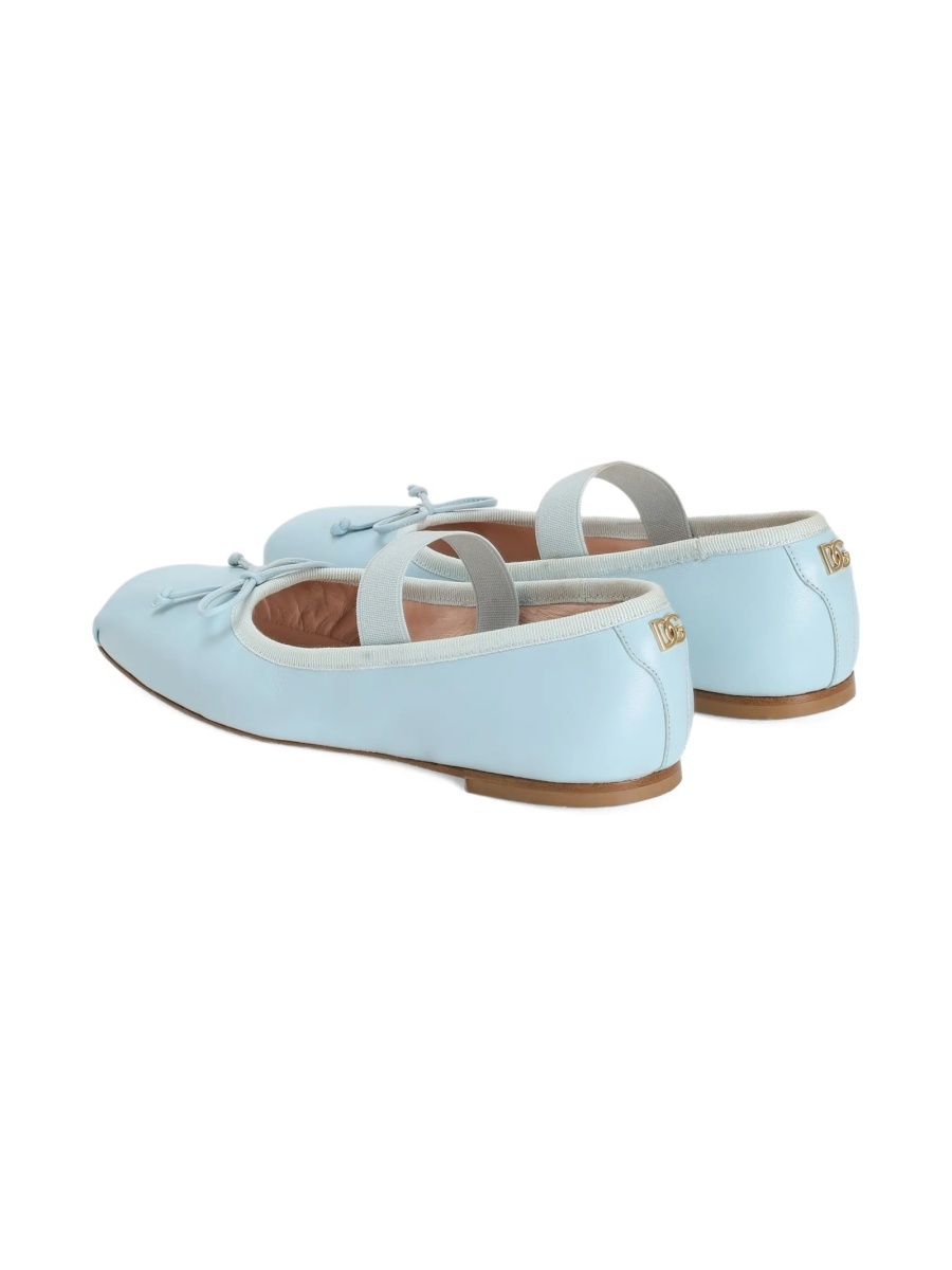 Balerini Dolce &amp; Gabbana albastri din piele - Img 3