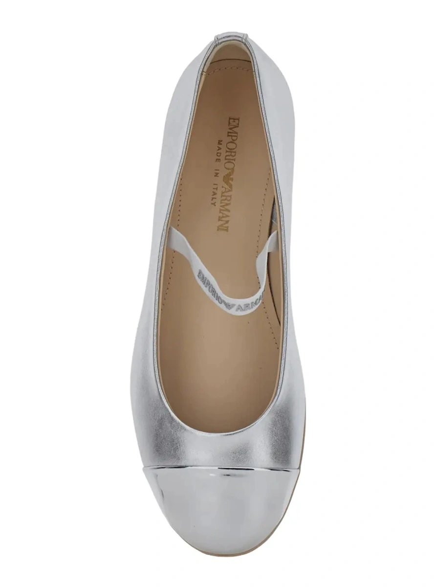 Balerini EMPORIO ARMANI KIDS gri din piele - Img 4