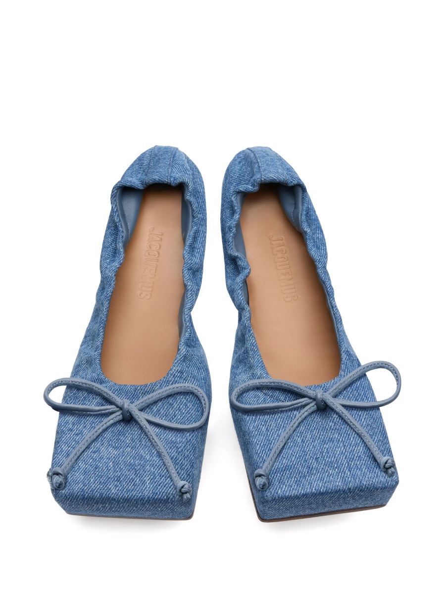 Balerini JACQUEMUS albastri din bumbac - Img 3