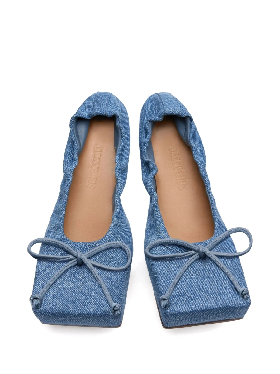 Balerini JACQUEMUS albastri din bumbac - Img 3