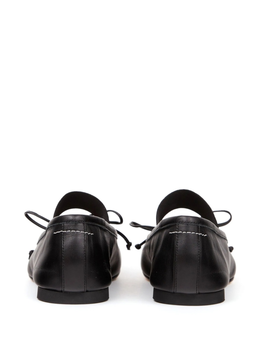 Balerini MM6 Maison Margiela negri din piele si bumbac - Img 3
