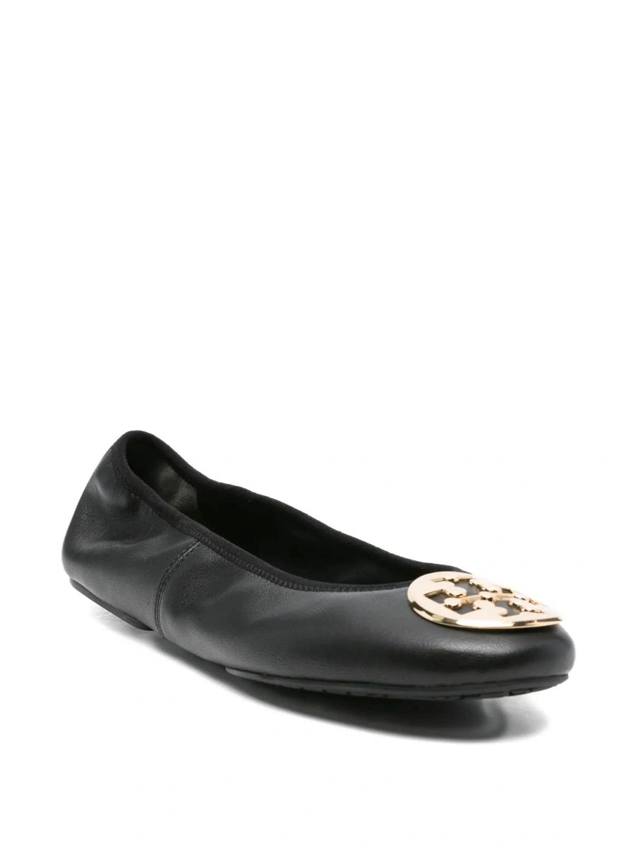 Balerini 'Tory' Black Ballet Shoes with Logo Plate on the Front in Leather for Women - Img 5