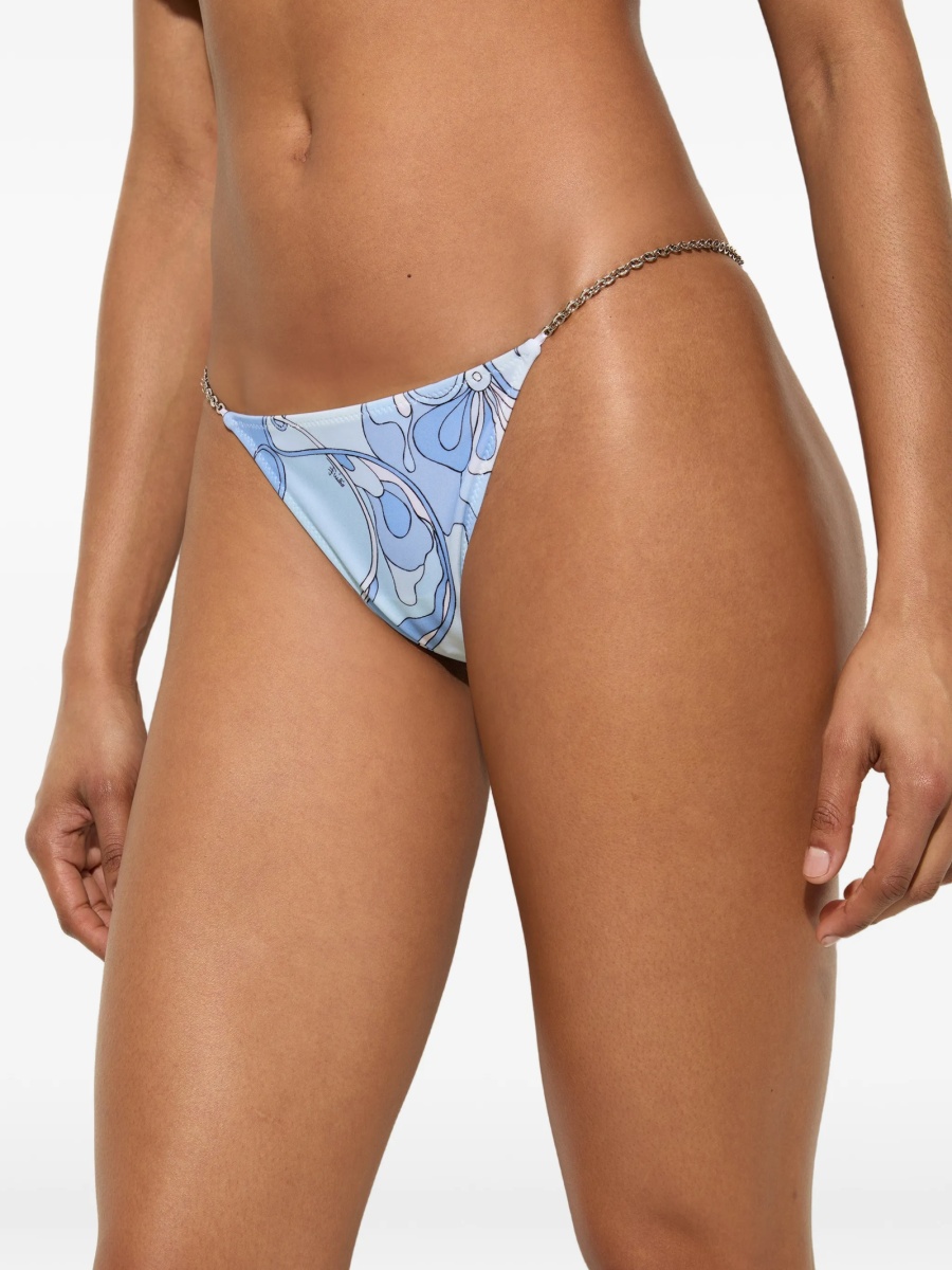 Bikini PUCCI albastri din elastan si poliamida - Img 5