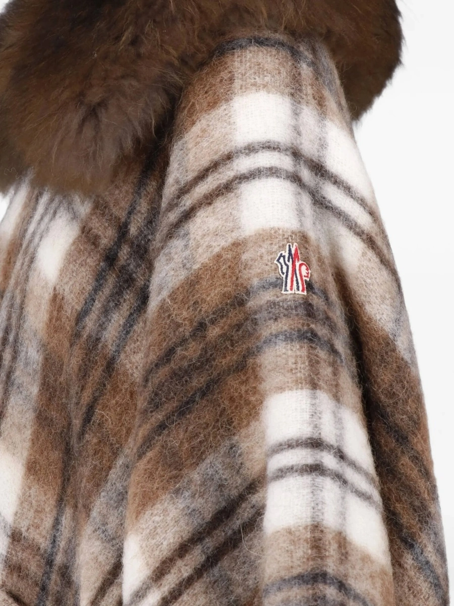 Blana Moncler Grenoble maro din lana si mohair - Img 3