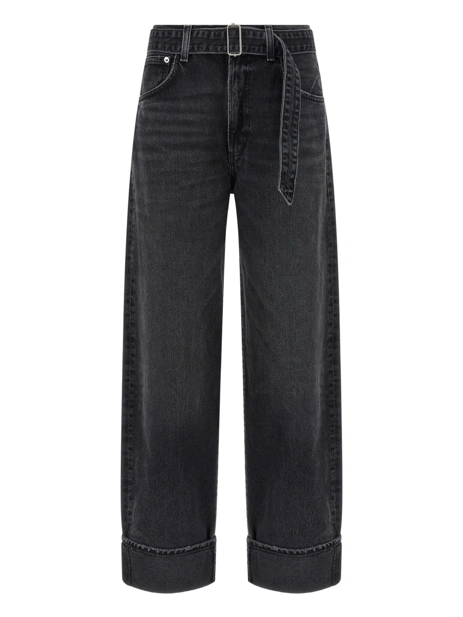 Blugi AGOLDE gri din denim - Img 7