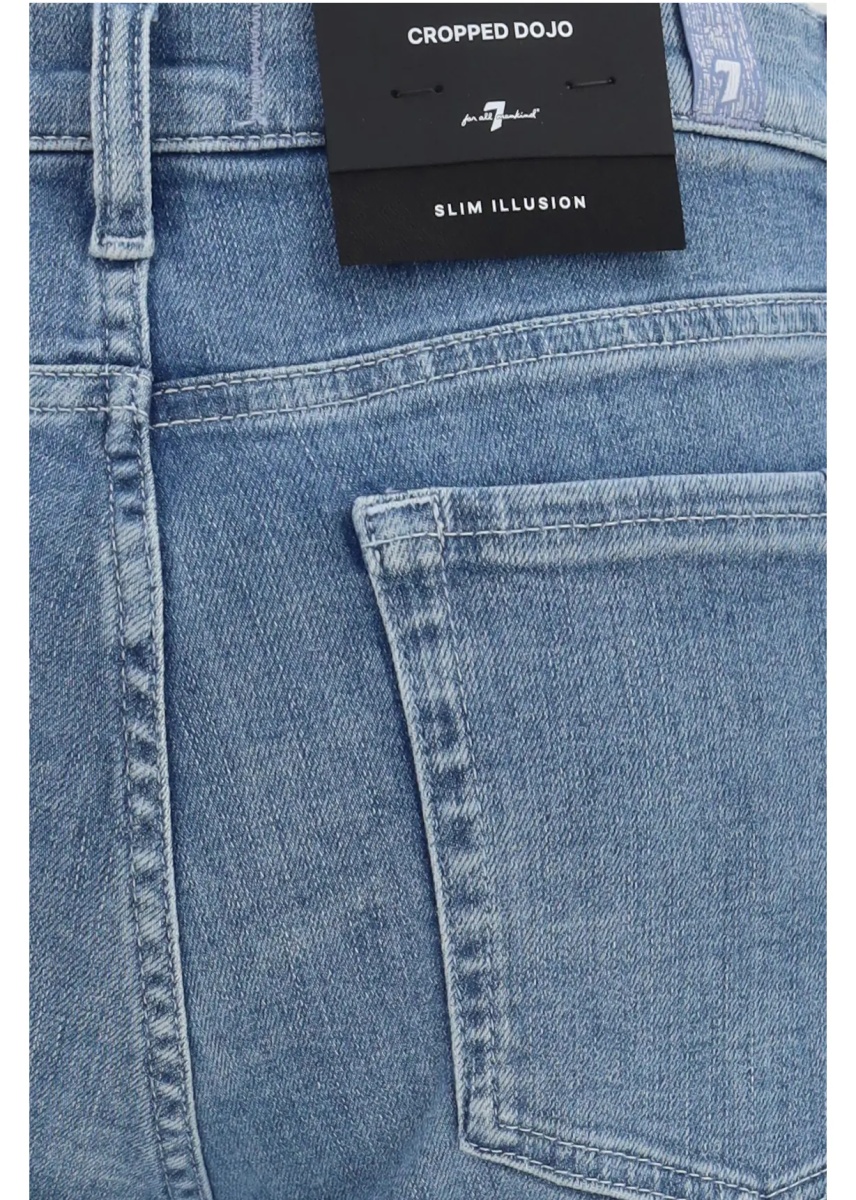 Blugi Cropped flared Jeans with raw hem - Img 3
