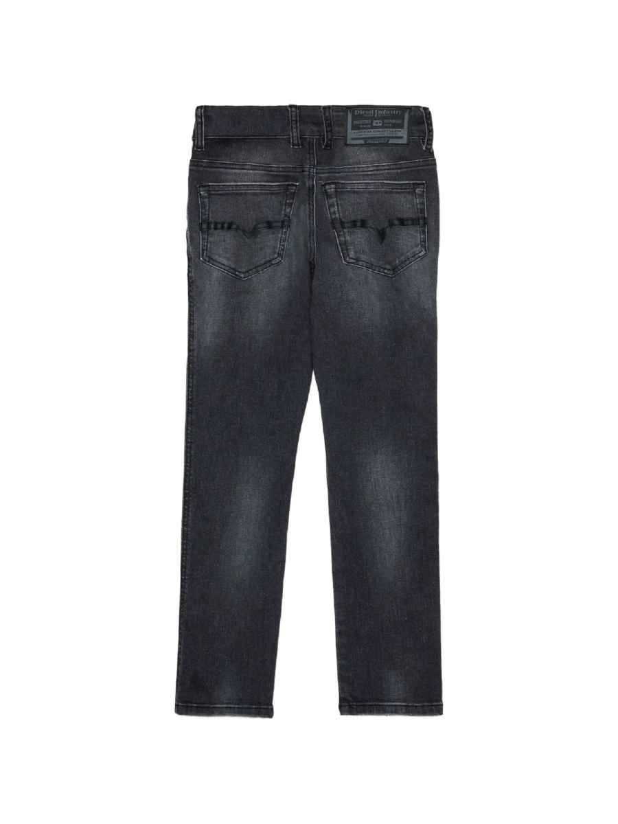 Blugi Diesel negri din bumbac si spandex/elastan - Img 2