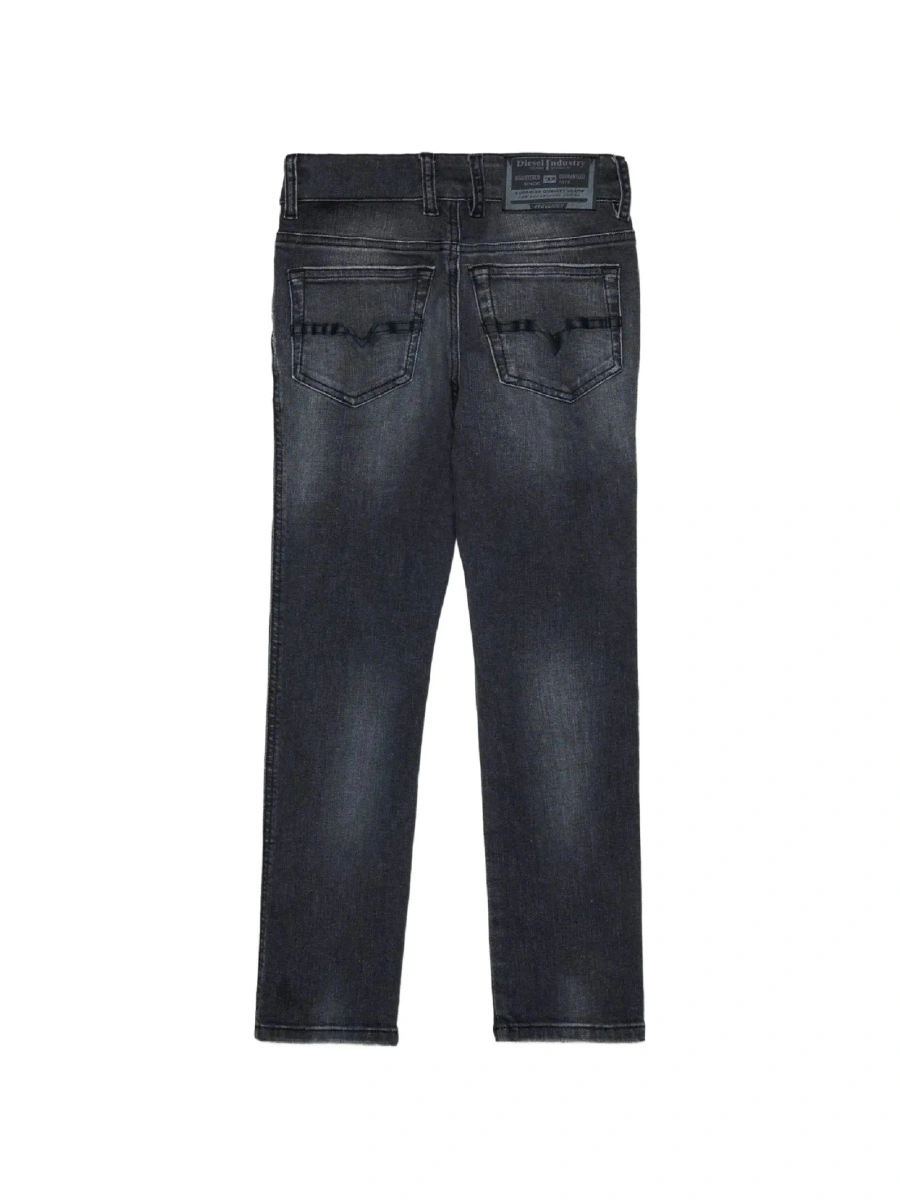 Blugi Diesel negri din bumbac si spandex/elastan - Img 2
