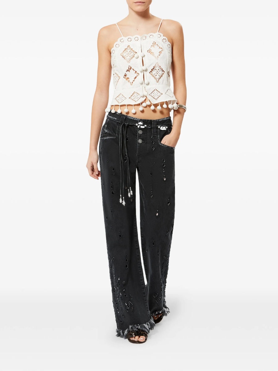 Blugi drepti Isabel Marant negri - Img 2