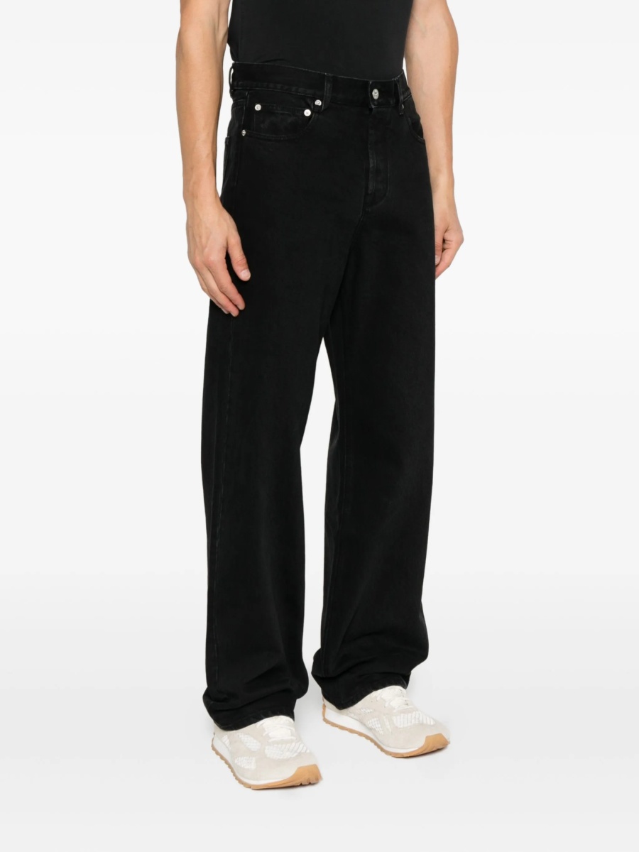 Blugi drepti JACQUEMUS negri din bumbac - Img 3