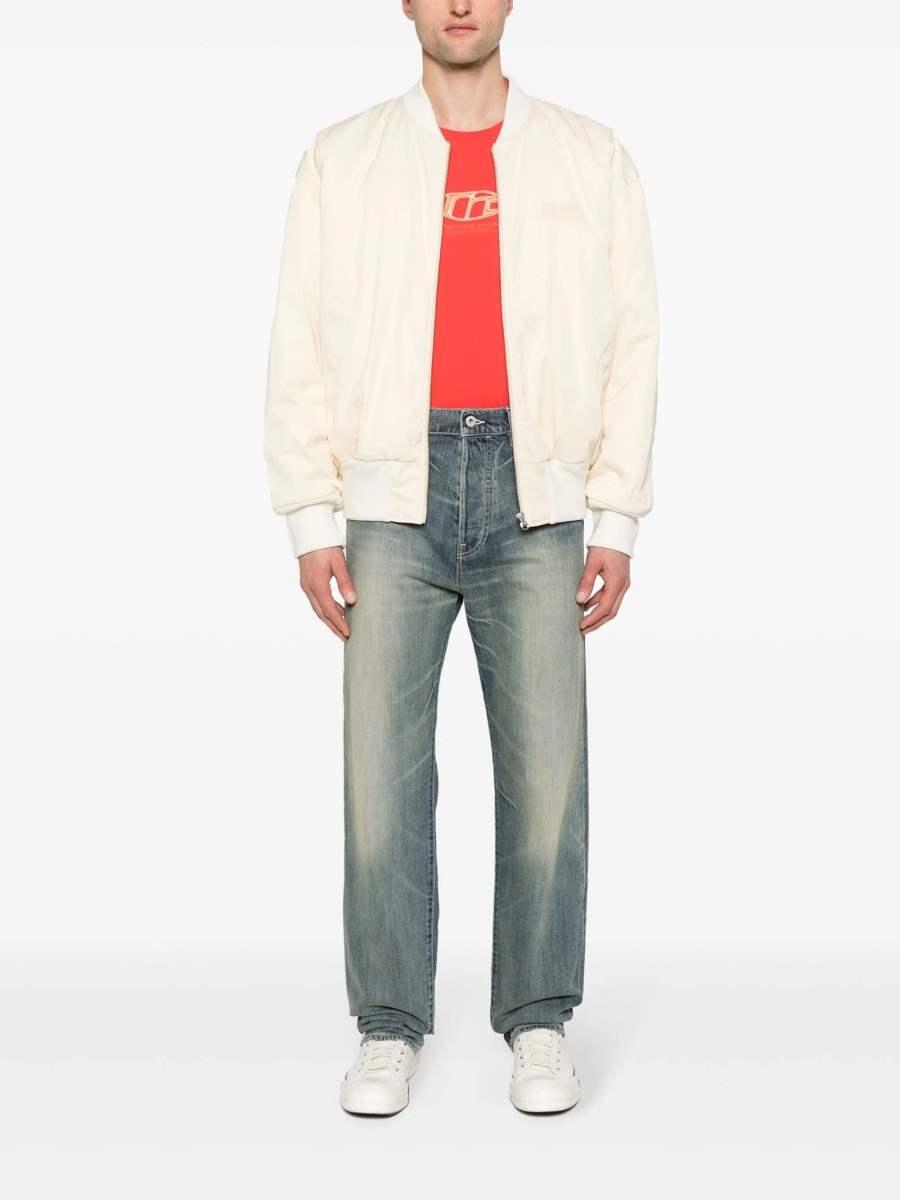 Blugi drepti Kenzo albastri din polyester si bumbac - Img 2