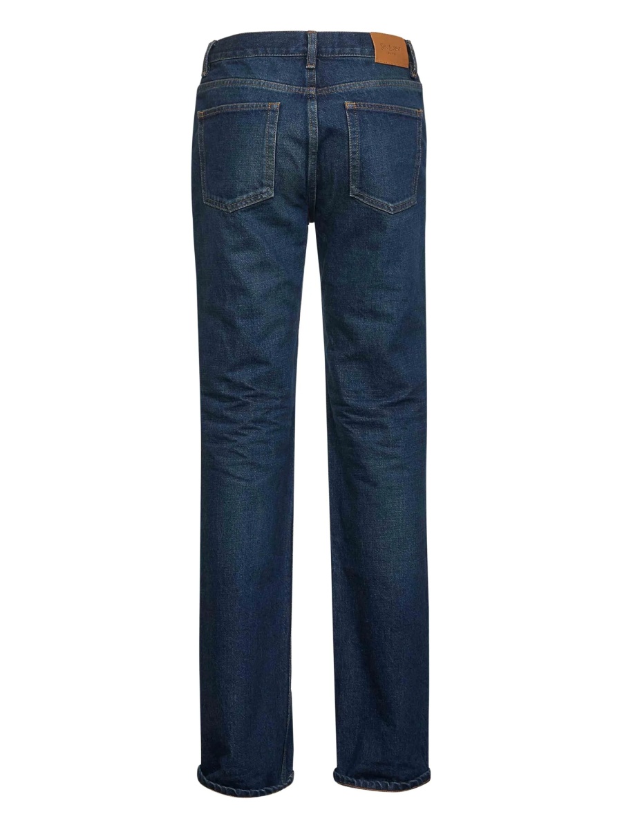 Blugi drepti Saint Laurent albastri - Img 2