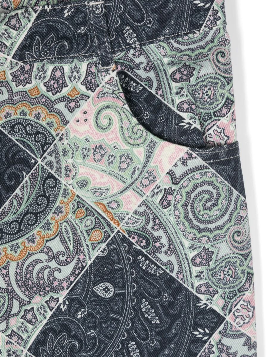 Blugi ETRO albastri din spandex/elastan si bumbac - Img 3