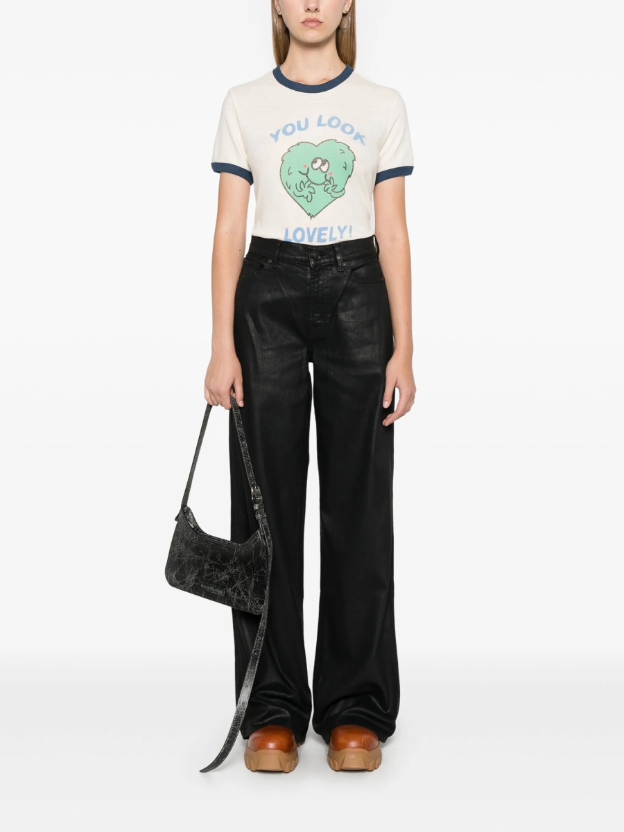 Blugi evazati 7 For All Mankind negri - Img 2