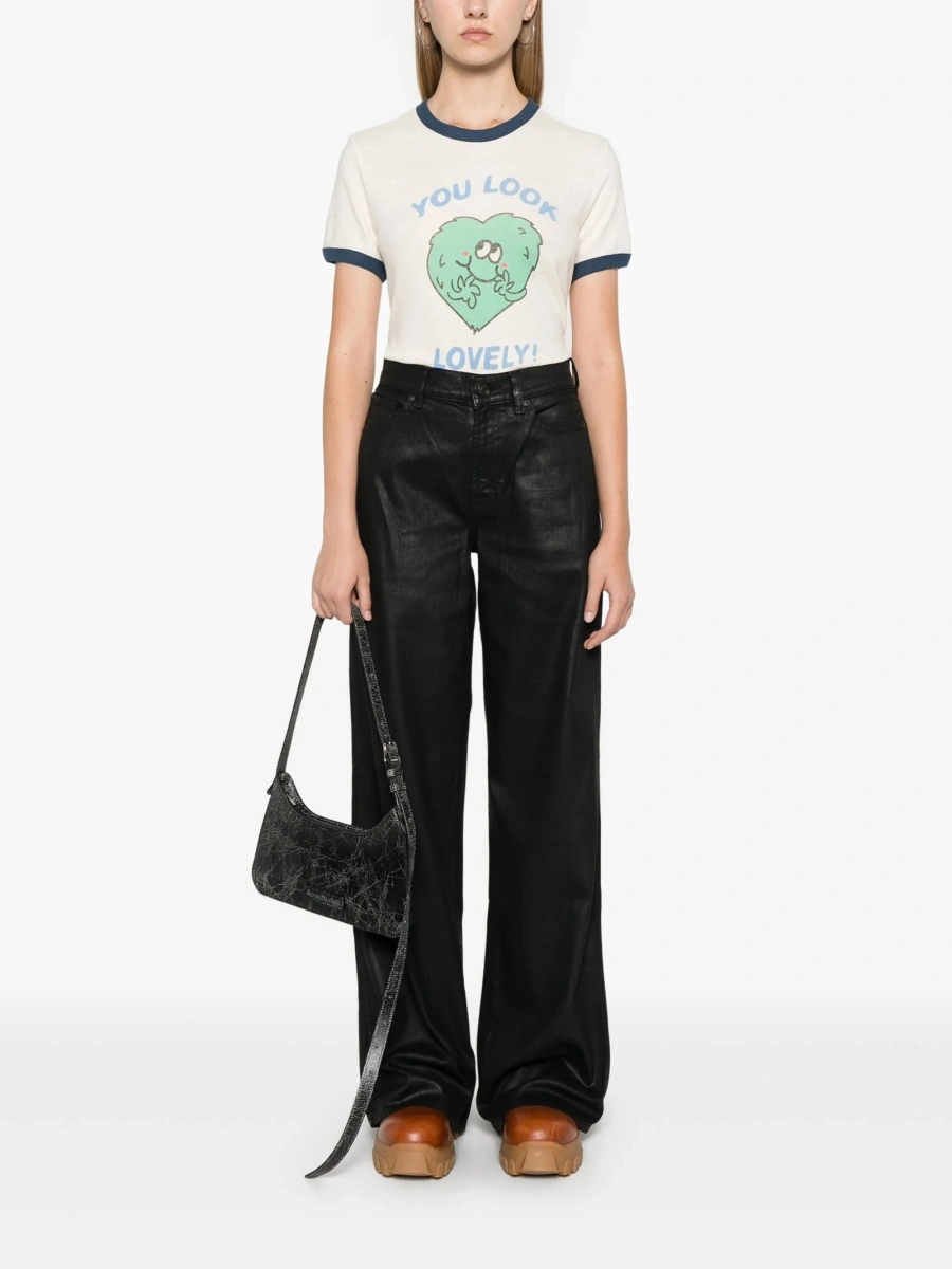 Blugi evazati 7 For All Mankind negri - Img 2