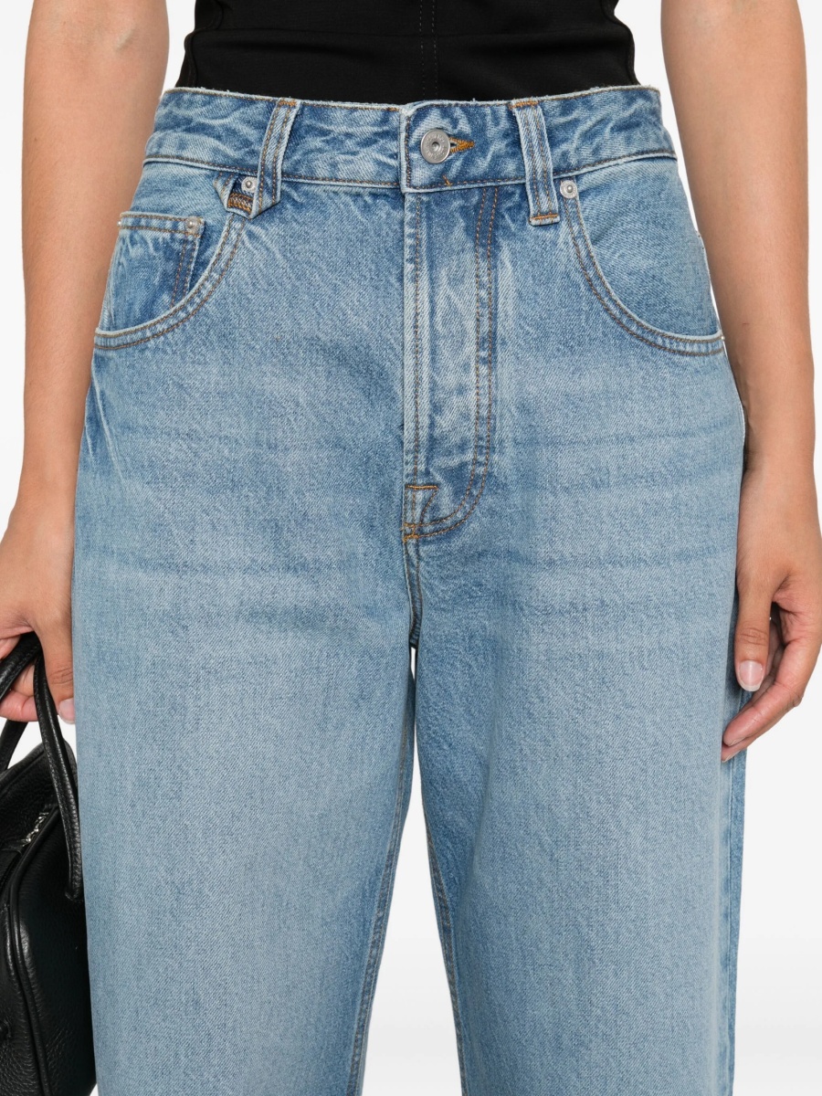 Blugi evazati JACQUEMUS albastri din bumbac - Img 5