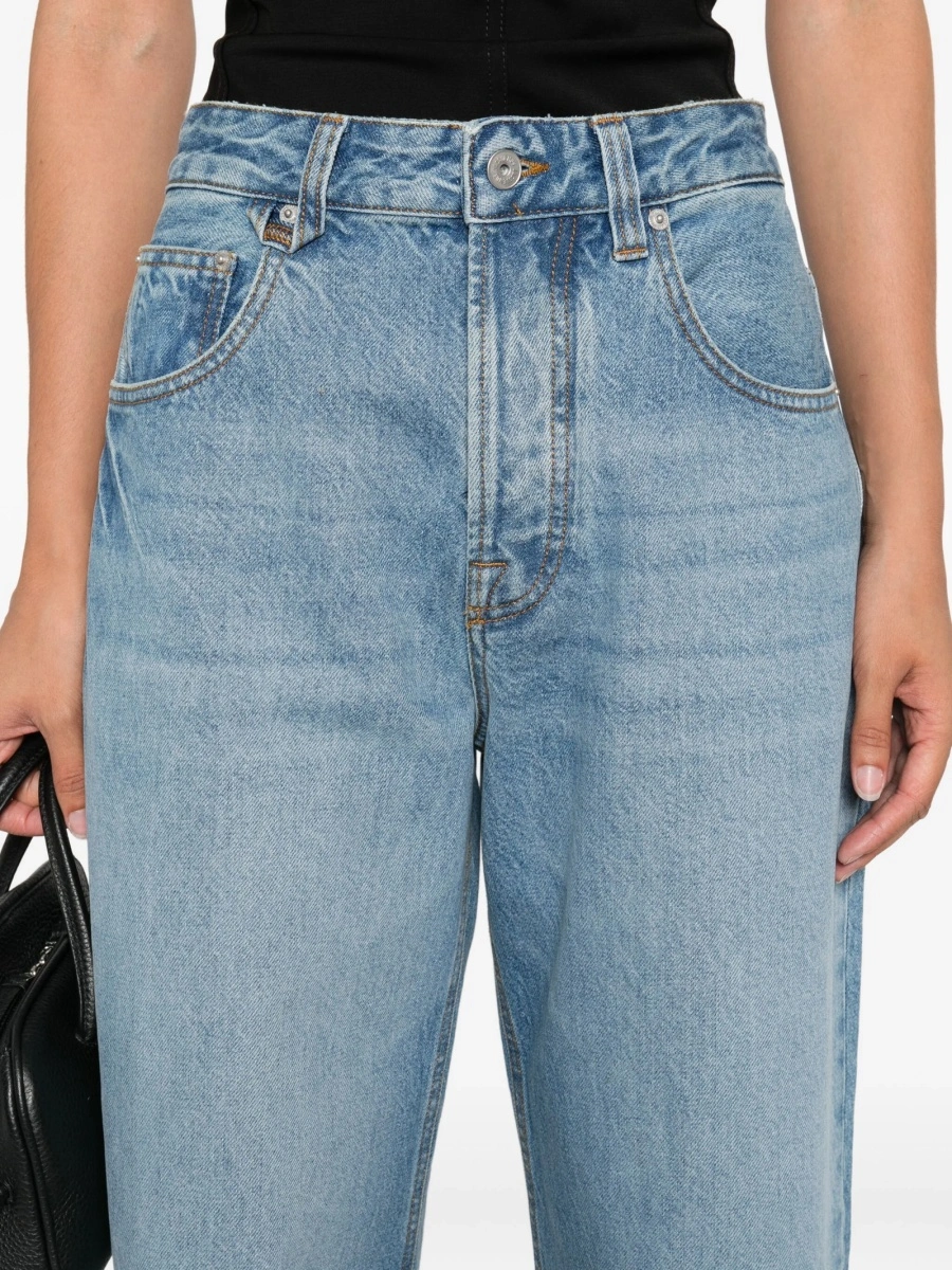 Blugi evazati JACQUEMUS albastri din bumbac - Img 5