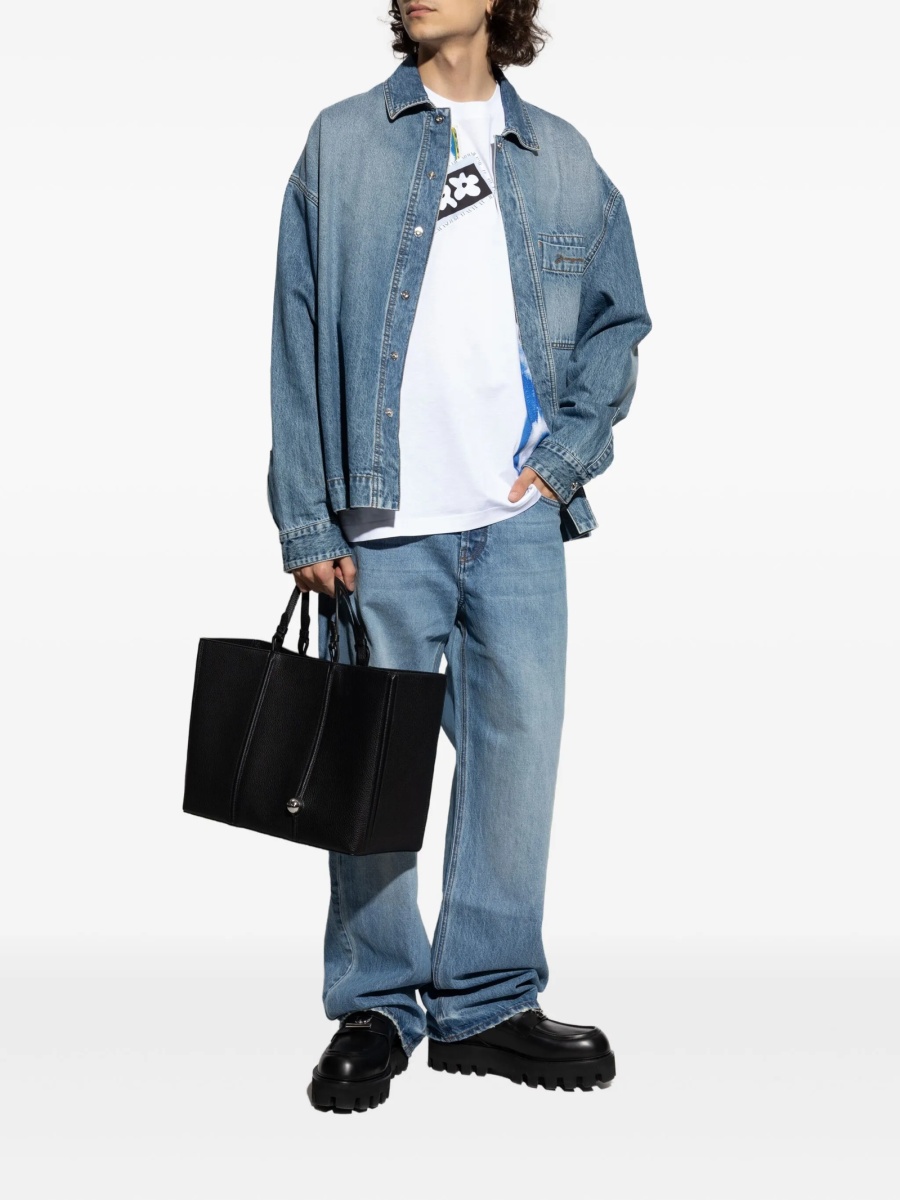 Blugi evazati JACQUEMUS albastri - Img 2