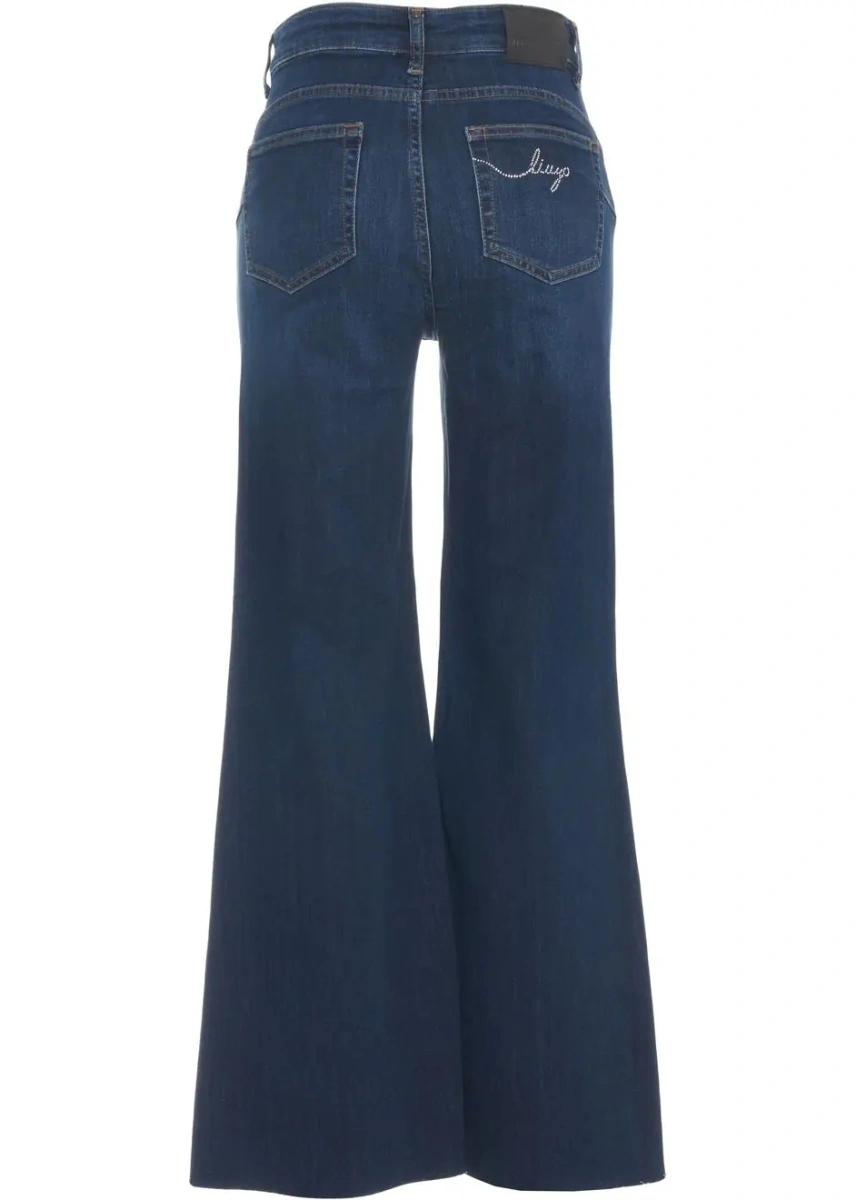 Blugi evazati Liu Jo Blue Denim albastri - Img 4