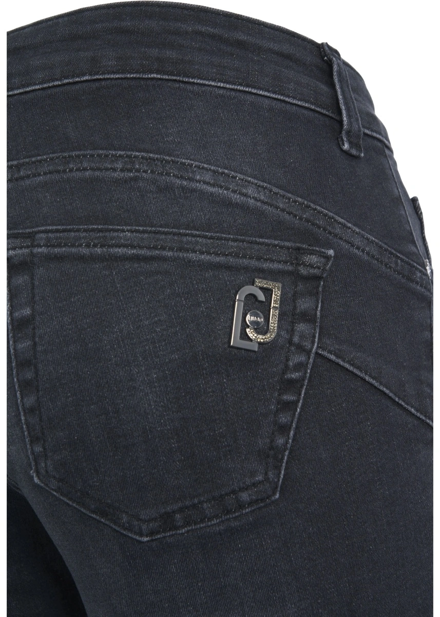 Blugi evazati Liu Jo Blue Denim negri - Img 4