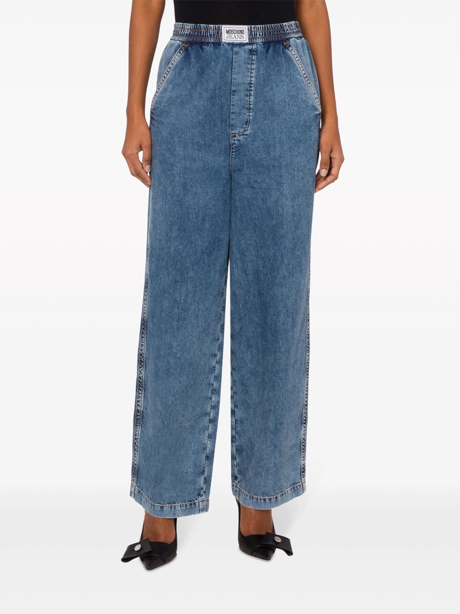 Blugi evazati MOSCHINO JEANS albastri - Img 2