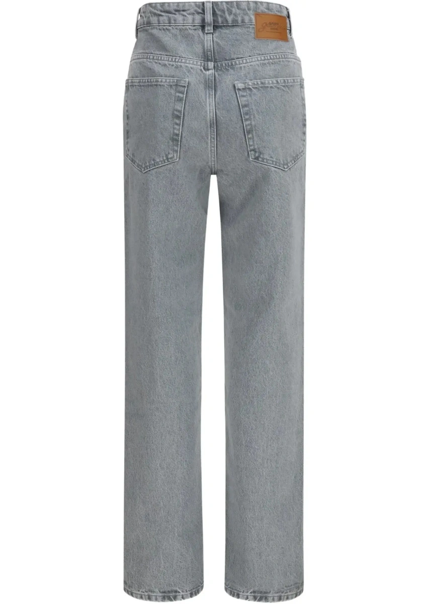 Blugi Ganni multicolor din denim - Img 4