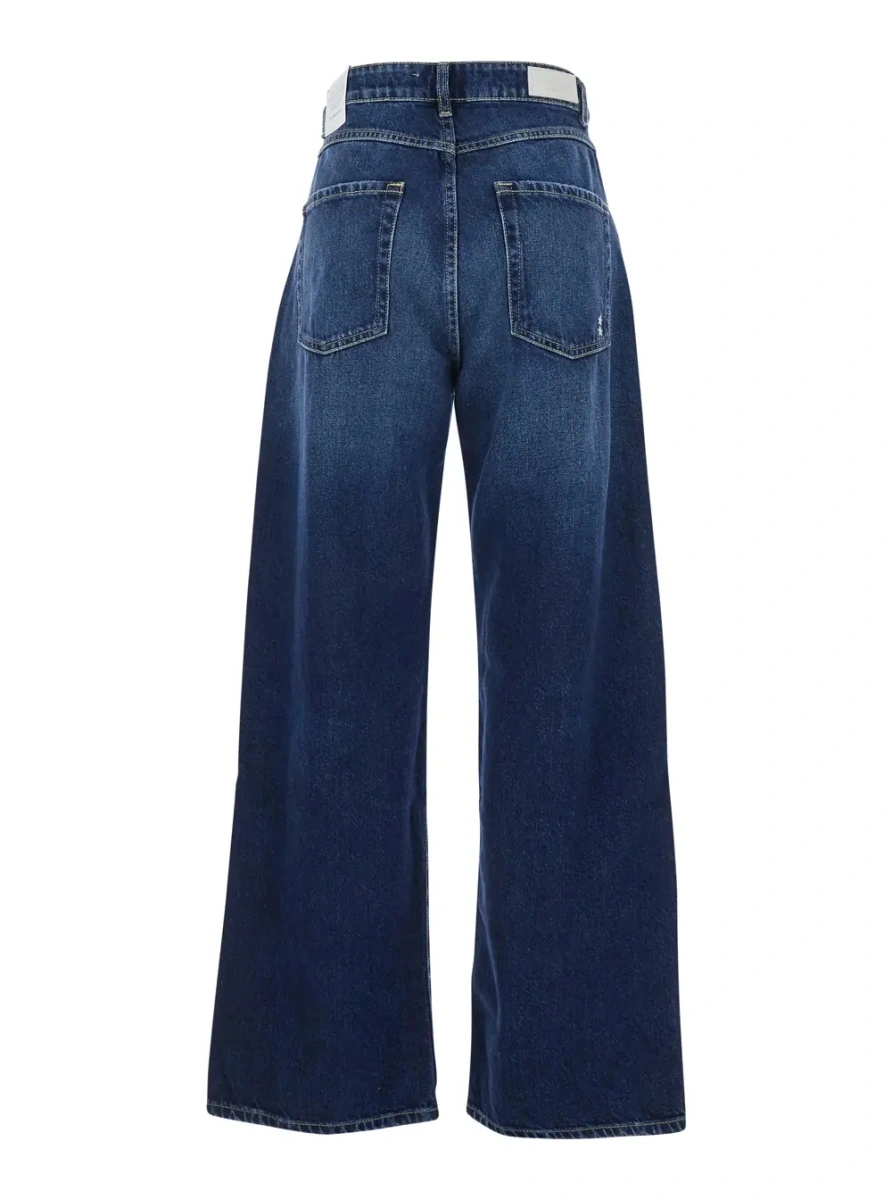 Blugi Icon Denim albastri din denim - Img 2