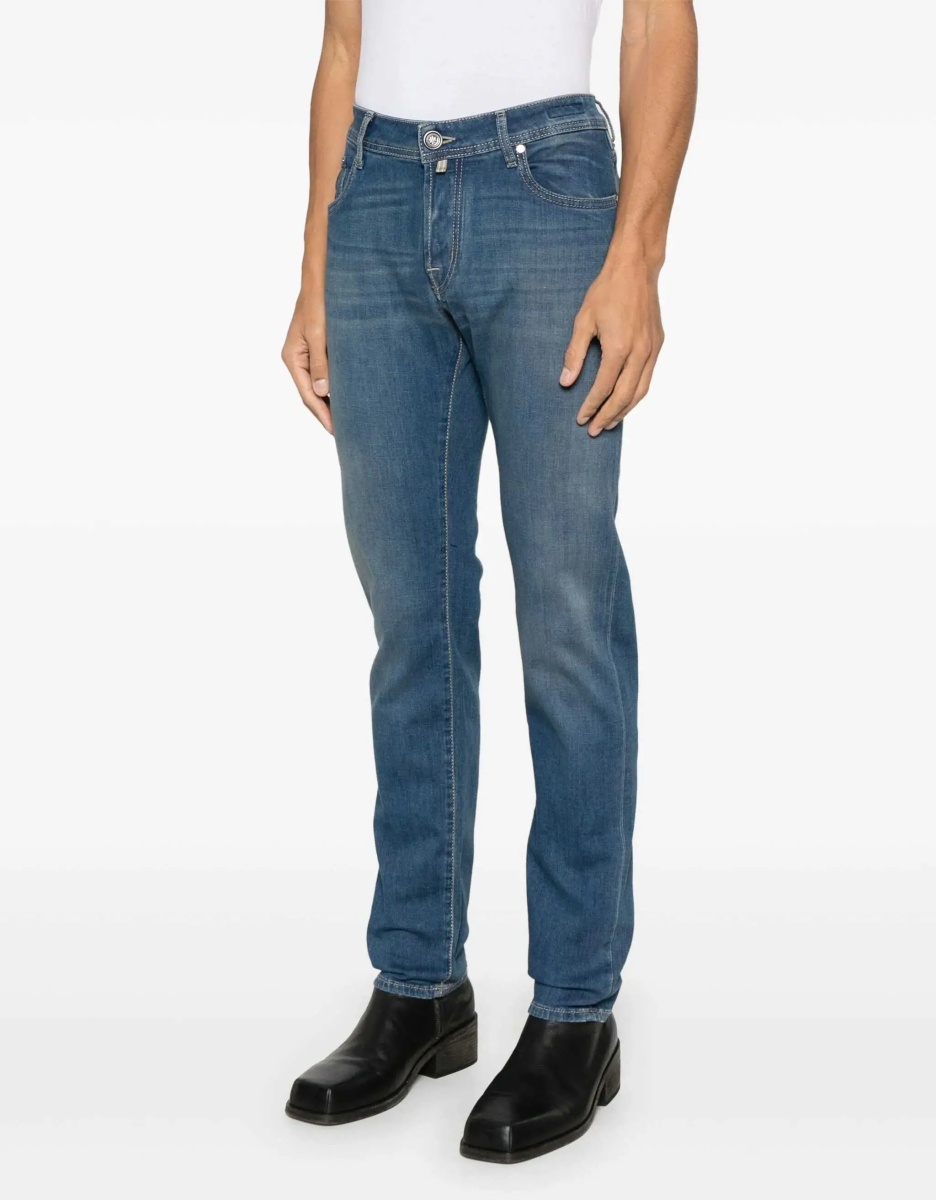 Blugi Jacob Cohen Medium Blue Cotton Denim Jeans* - Img 3