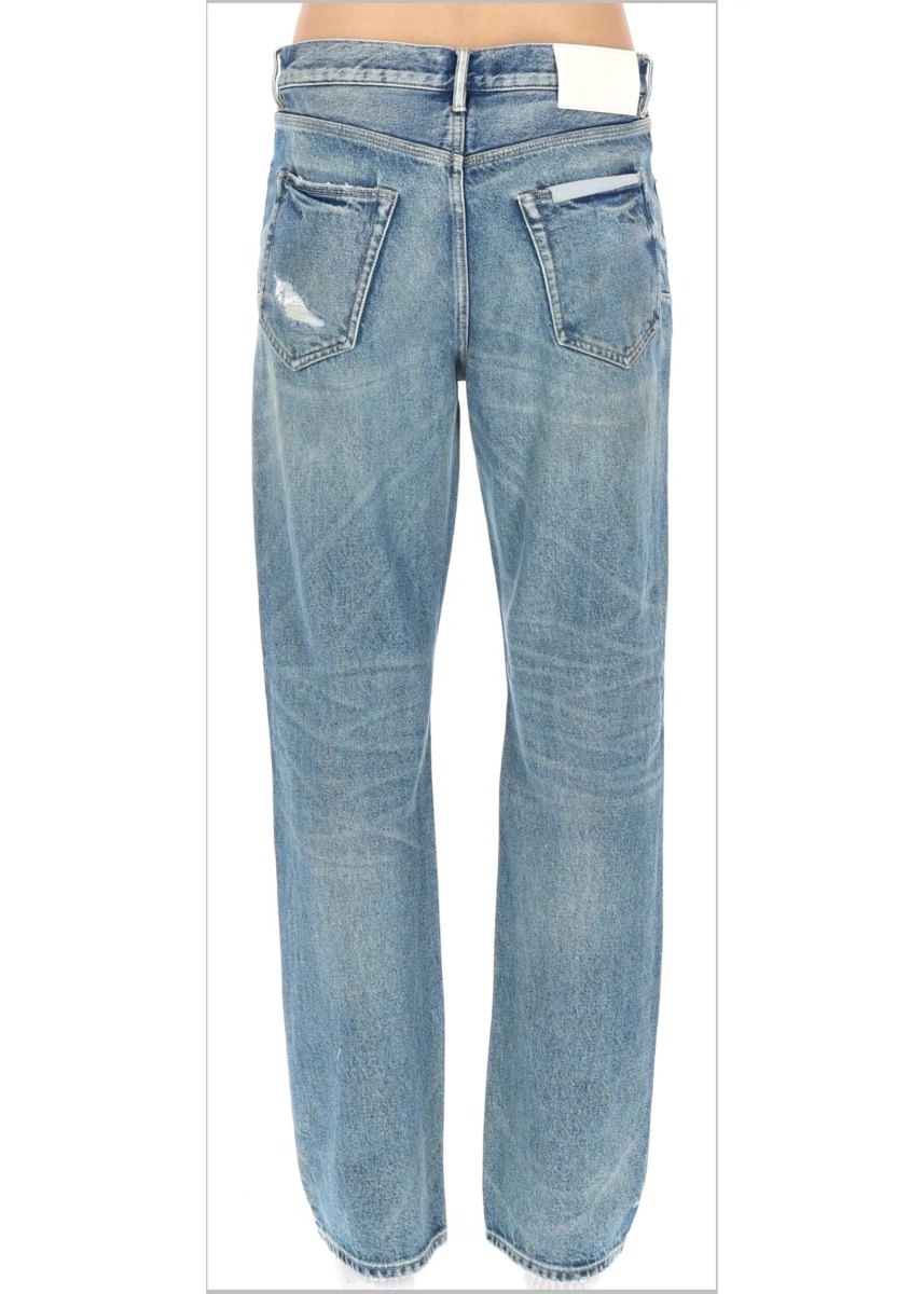 Blugi Jeans In Denim Di Cotone - Img 2