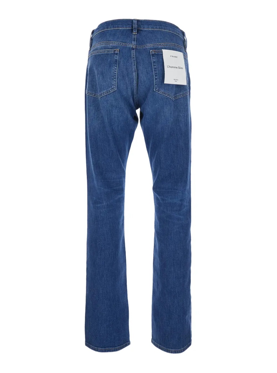 Blugi 'L'Homme' Blue Jeans with Belt Loops in Denim for Men - Img 2