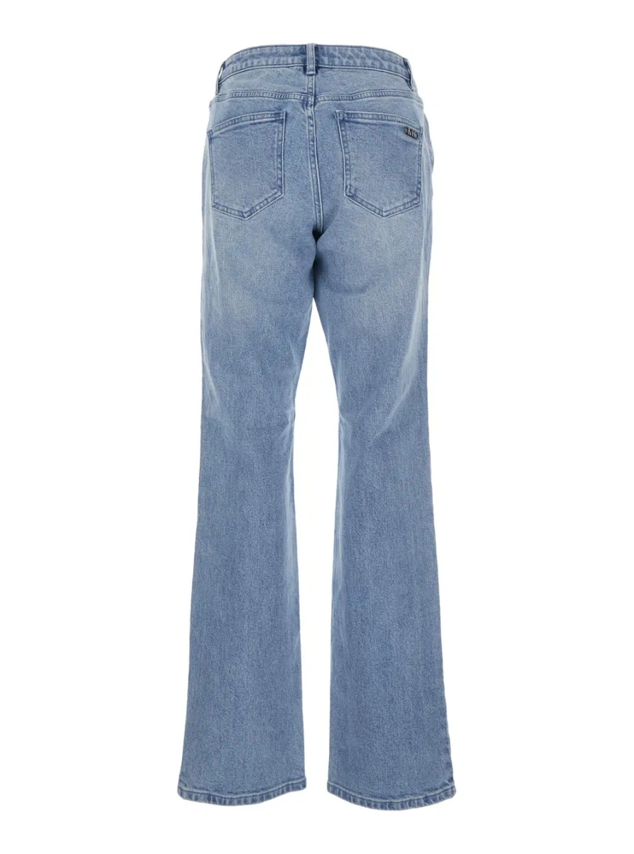 Blugi Michael Kors albastri din denim - Img 2