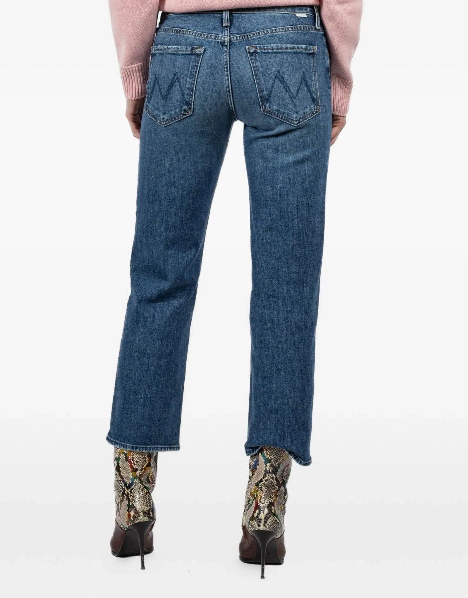 Blugi Mid Rise Rambler Zip Ankle Fray Jeans - Img 4