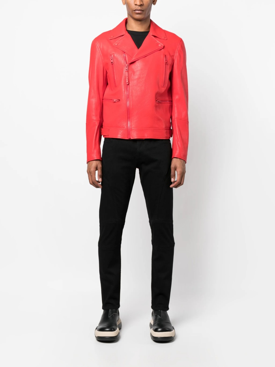 Blugi slim fit Alexander McQueen negri din bumbac si elastan - Img 2
