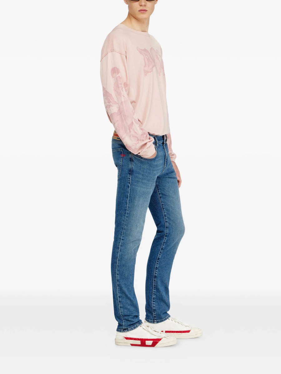 Blugi slim fit Diesel albastri - Img 3