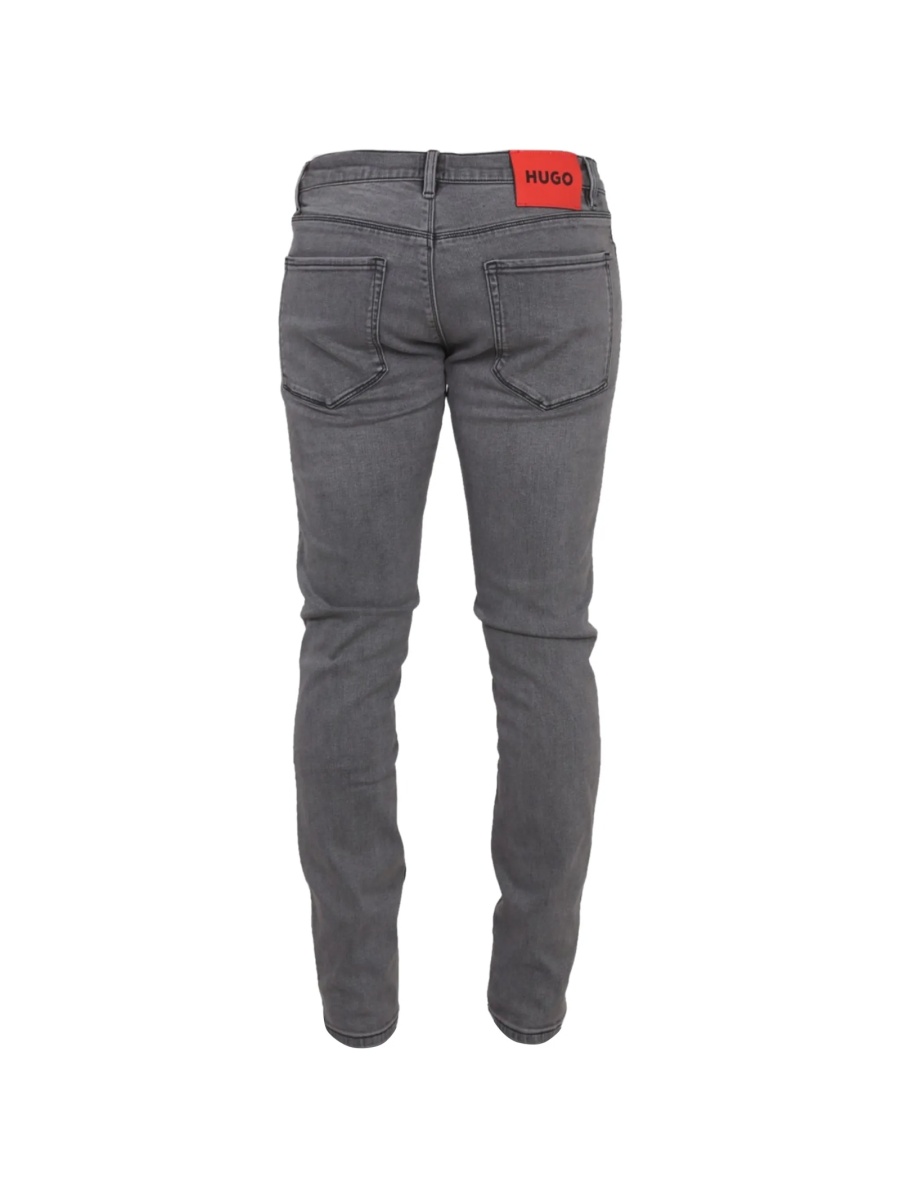 Blugi slim fit Hugo Boss gri - Img 3
